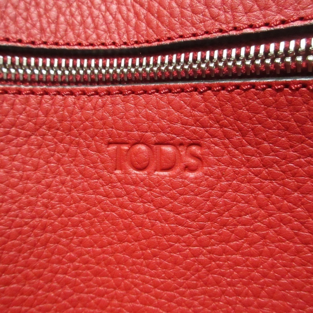 TOD'S Joy Leather Tote Bag/Shoulder Bag, Red, Women's - Picture 4 of 12